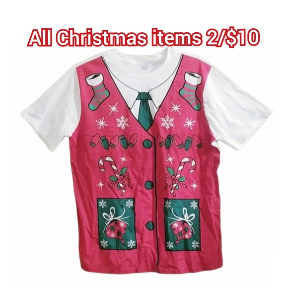 NWOT Mens Christmas T-shirt - Picture 1 of 3